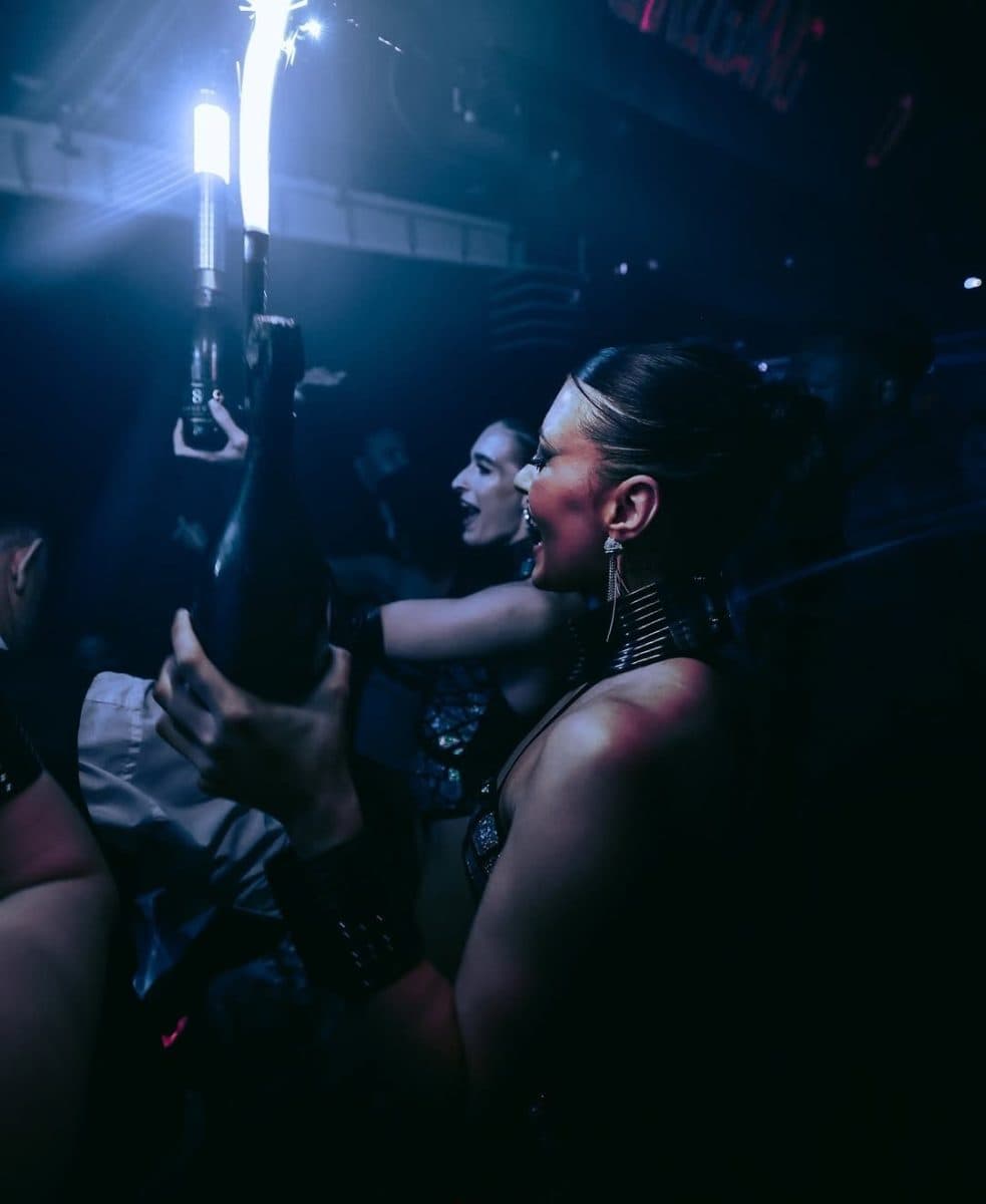 Funky Buddha club interior with bottle service and VIP tables