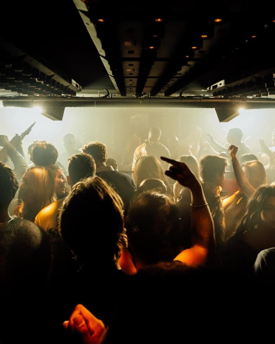 Gallery Club London interior with VIP table setup and ambient lighting