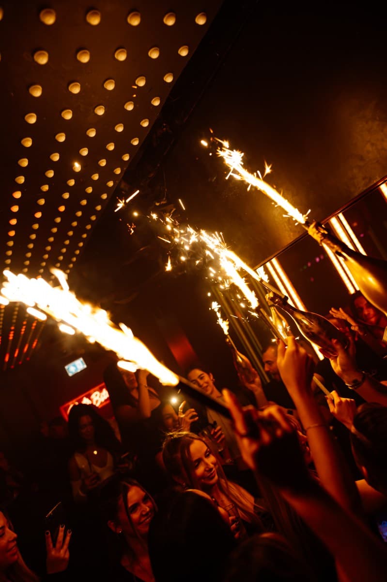 Tape London nightclub entrance with guestlist queue in Mayfair