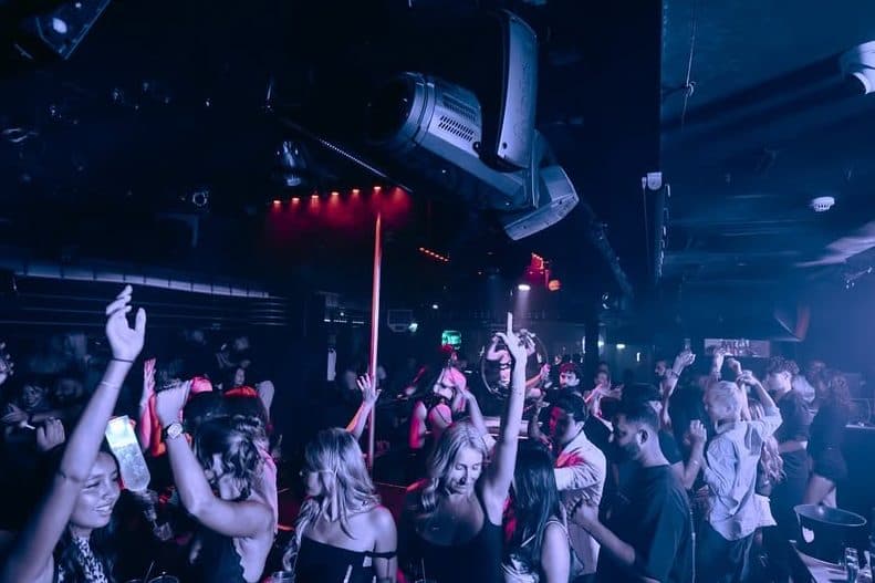 Champagne show at Funky Buddha Mayfair