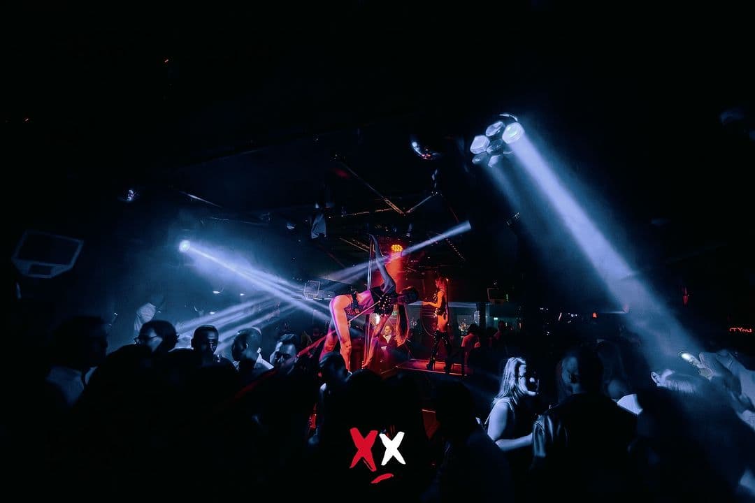 Luxx Club champagne bottle service display